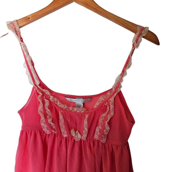 Victoria’s Secret Dream Angels Sheer Babydoll Chemise Pink size S Small - Picture 11 of 13